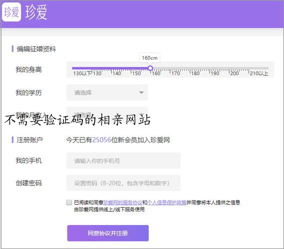 不需要验证码的相亲网站