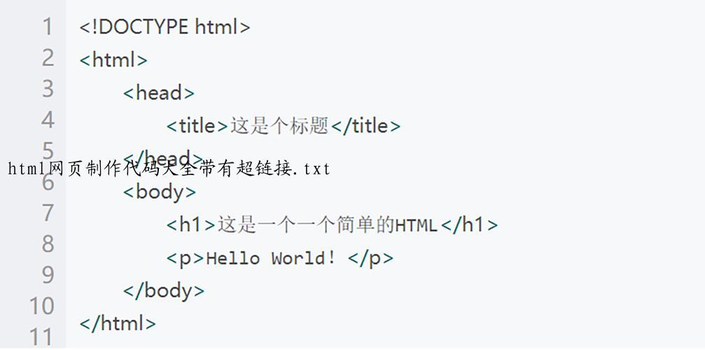 html网页制作代码大全带有超链接.txt