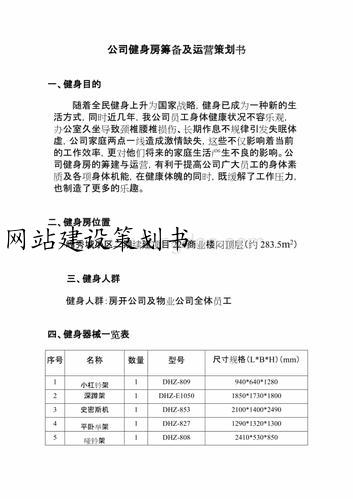 网站建设策划书