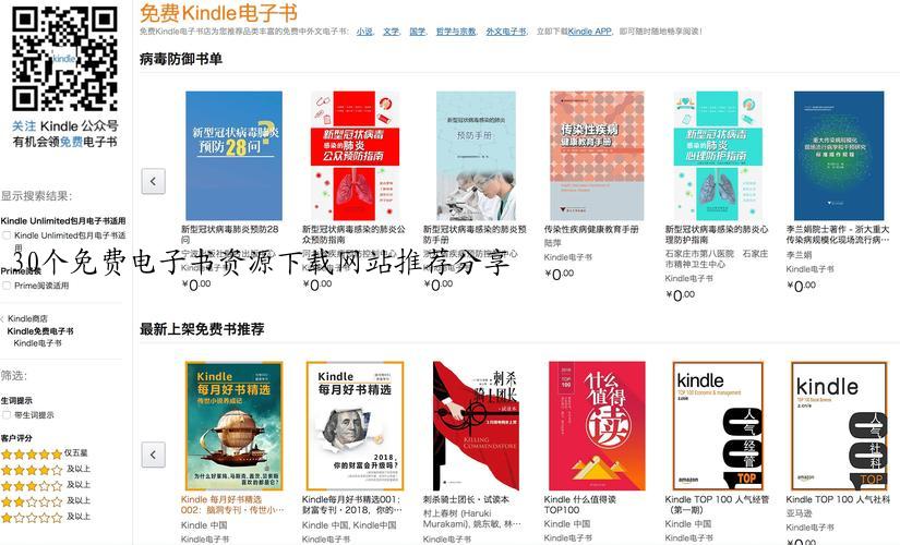 30个免费电子书资源下载网站推荐分享
