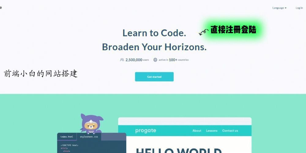 前端小白的网站搭建