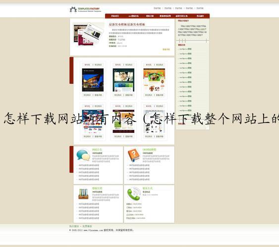 怎样下载网站所有内容（怎样下载整个网站上的所有内容）