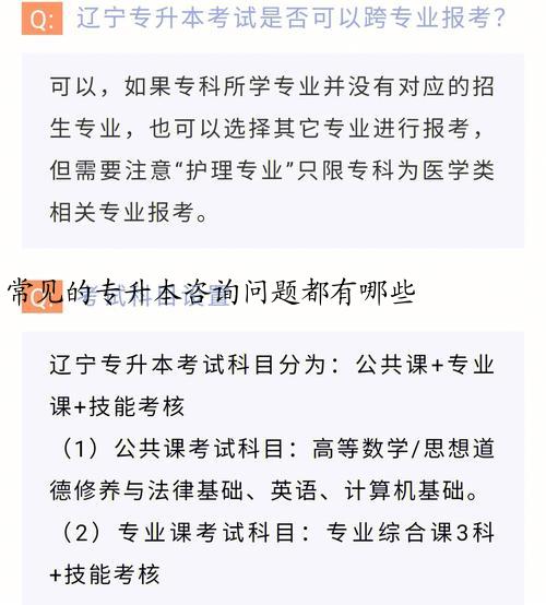 常见的专升本咨询问题都有哪些