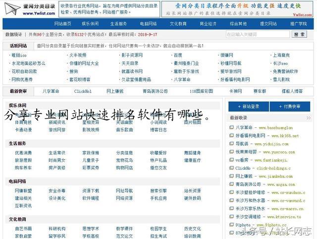 分享专业网站快速排名软件有哪些。