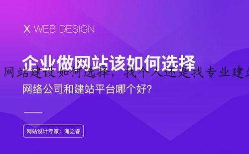网站建设如何选择，找个人还是找专业建站公司？