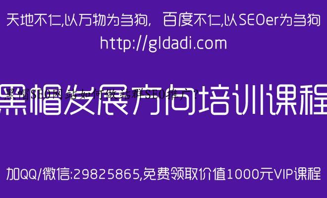 黑帽SEO网站如何做站群SEO推广？