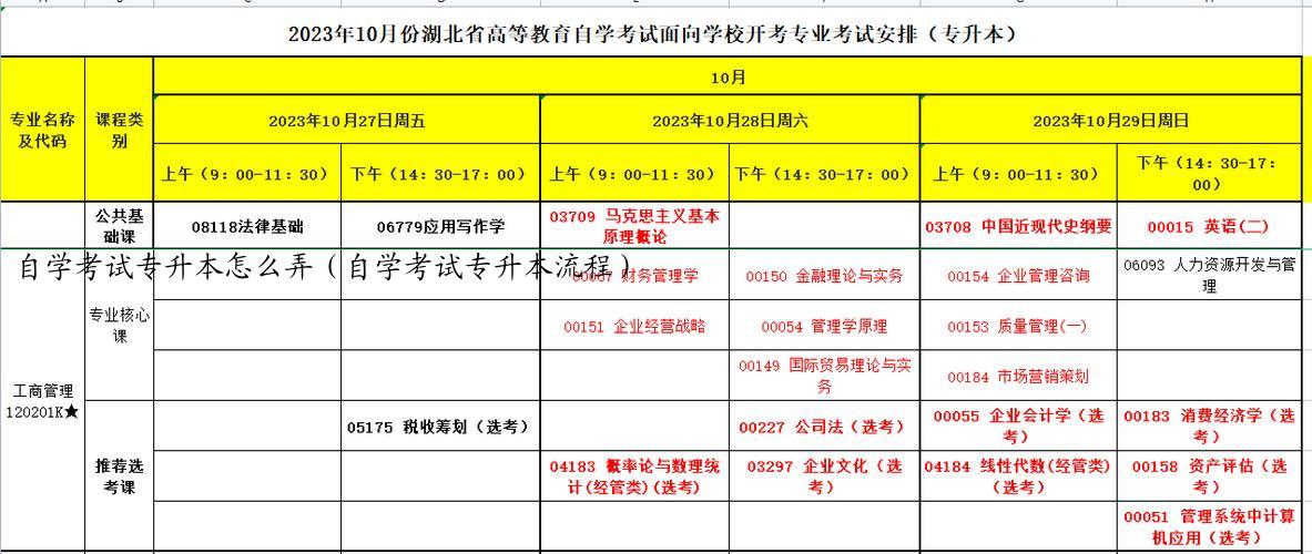 自学考试专升本怎么弄（自学考试专升本流程）