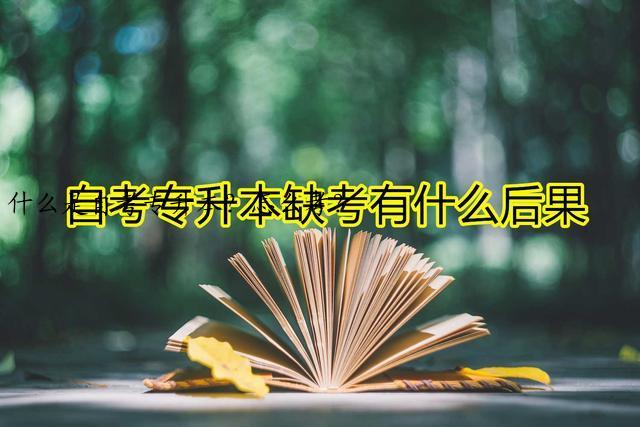 什么是自考专升本？怎么考？