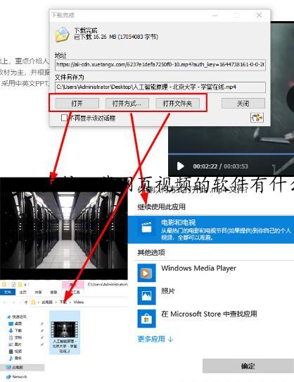 可以直接下载网页视频的软件有什么？