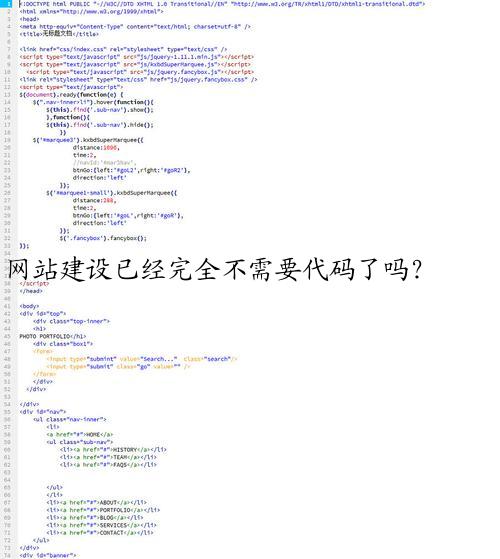 网站建设已经完全不需要代码了吗？