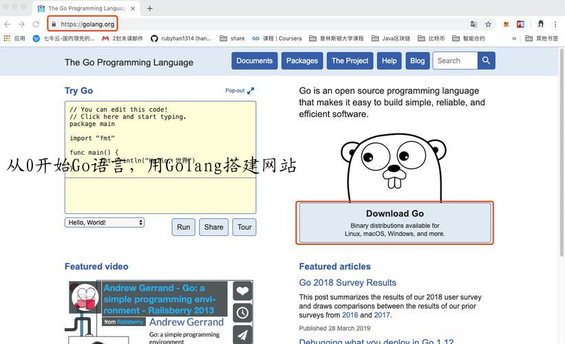 从0开始Go语言，用Golang搭建网站