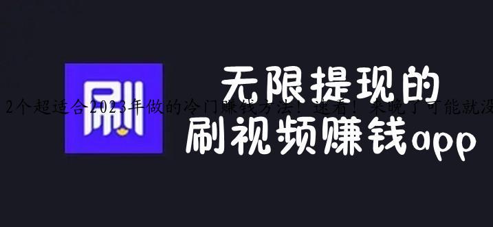 2个超适合2023年做的冷门赚钱方法！速看！来晚了可能就没那么容易赚钱了哦～