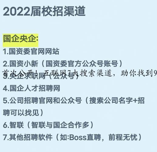 首次公开！互联网7大搜索渠道，助你找到99%的人